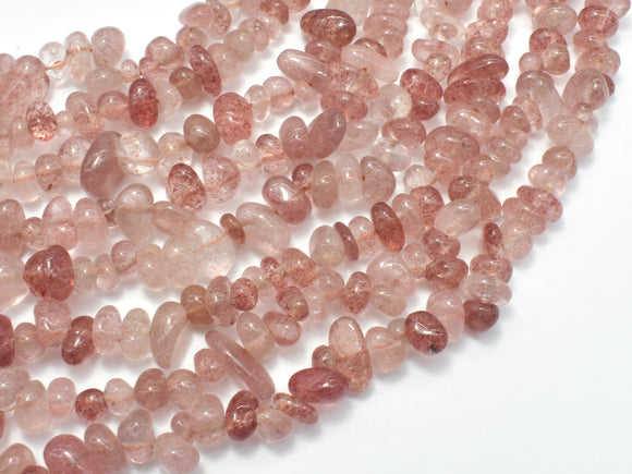 Strawberry Quartz Beads, Lepidocrocite Beads, Chips, 4mm -9mm-BeadBasic