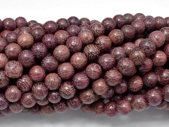 Purple Sandalwood Beads, 6mm Round Beads-BeadBasic