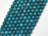 Jade Beads, Peacock Green, 8mm Faceted Round-BeadBasic