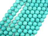 Howlite Turquoise Beads, Round, 10mm (9.8mm)-BeadBasic