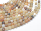 Druzy Agate Beads, Light Gray Geode Agate Beads, 6mm Round Beads-BeadBasic