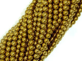 Hematite Beads-Gold, 4mm Round Beads-BeadBasic