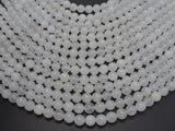 White Jade Beads, Round, 8mm(8.5mm)-BeadBasic