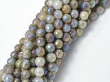 Mystic Coated Labradorite Beads, 8mm (7.8mm) Faceted Round-BeadBasic