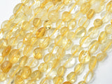 Citrine Beads, Approx 6x8mm Nugget Beads-BeadBasic