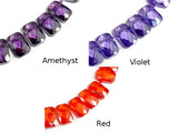 CZ beads, 6 x 9mm Top Drilled Faceted Rectangle-BeadBasic