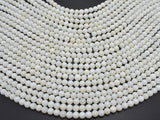 Mother of Pearl Beads, MOP, Creamy White, 6mm Round Beads-BeadBasic