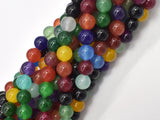 Jade - Multi Color, 8mm Round-BeadBasic