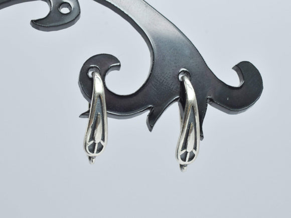 4pcs 925 Sterling Silver Earwire-Antique Silver, Earring Hook, Fishhook-BeadBasic