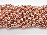 Hematite Beads-Rose Gold, 6mm Faceted Round-BeadBasic