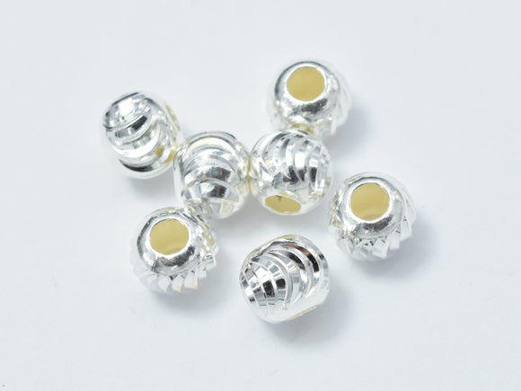 8pcs 6mm 925 Sterling Silver Beads, 6mm x 5.2mm Rondelle Beads-BeadBasic