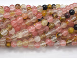 Fire Cherry Quartz Beads, Round, 4mm-BeadBasic