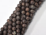 Brown Snowflake Obsidian Beads, Round, 8mm-BeadBasic
