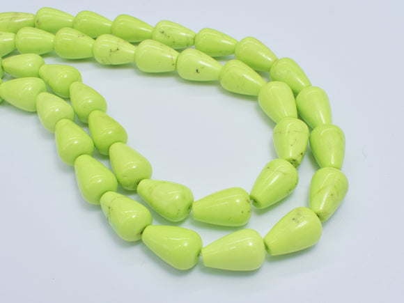 Howlite Turquoise- Apple Green, 9x14mm Teardrop Beads-BeadBasic