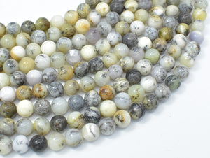 Dendritic Opal Beads, Moss Opal, 8mm Round Beads-BeadBasic