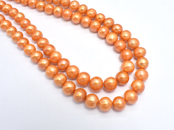 Fresh Water Pearl Beads-Orange, 8.5-9.5mm Potato Beads-BeadBasic