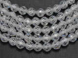 Cubic Zirconia - Clear, CZ beads, 4mm, Faceted-BeadBasic