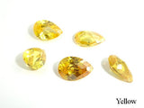 CZ beads, Faceted Pear, 7x10mm-BeadBasic
