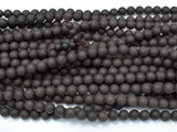 Matte Black Sandalwood Beads, 8mm Round-BeadBasic