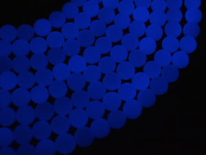 Glow in The Dark Beads-Blue, Luminous Stone, 6mm-BeadBasic