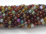 Dragon Vein Agate Beads, Green & Red, 6mm Round Beads-BeadBasic