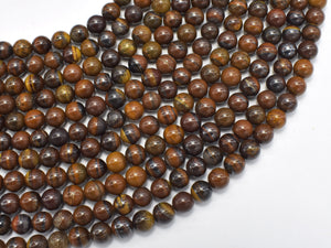 Tiger Iron, 6mm, Round Beads, 15.5 Inch-BeadBasic