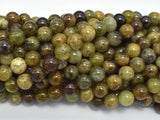 Green Garnet Beads, 8mm Round Beads-BeadBasic