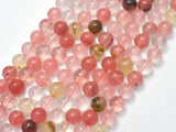 Fire Cherry Quartz Beads, Round, 8mm-BeadBasic