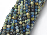 Natural Azurite, 3mm Micro Faceted Round Bead-BeadBasic