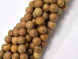 Wood Jasper Beads, Round, 10mm, 15.5 Inch-BeadBasic