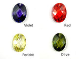 CZ beads,13x18mm Faceted Oval-BeadBasic