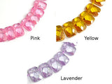 CZ beads, 6 x 9mm Top Drilled Faceted Rectangle-BeadBasic
