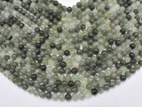 Green Rutilated Quartz Beads, 8mm Round Beads-BeadBasic