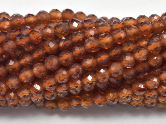 Hessonite, Orange Garnet Beads, 3mm Faceted Micro Round-BeadBasic