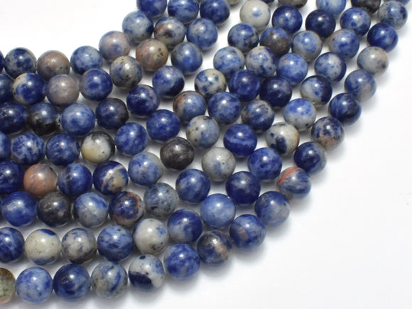 Sodalite Beads, 8mm (8.5mm), Round, 15 Inch-BeadBasic