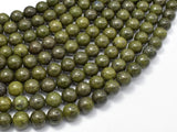 Epidote-Pyrite Inclusion, 8mm(8.3mm) Round beads-BeadBasic