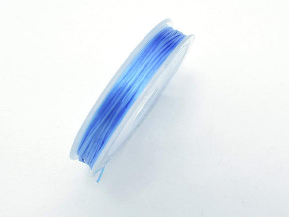 2Rolls Blue Stretch Elastic Beading Cord, 0.5mm, 2 Rolls-20 Meters-BeadBasic