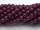 Jade Beads, Ruby, 8mm Round Beads-BeadBasic
