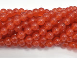 Jade - Orange Red, 8mm Round-BeadBasic