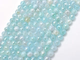 Mystic Coated Agate-Light Blue, 6mm Faceted Round-BeadBasic