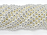 Hematite Beads-Silver, 6mm (6.3mm) Round-BeadBasic