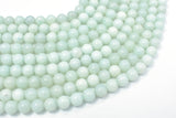 Amazonite Beads, Round, 8mm (8.5mm)-BeadBasic