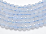 Blue Lace Agate, Blue Chalcedony, 3.5mm Micro Faceted-BeadBasic