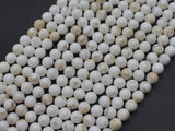 White Howlite, Round, 6mm, 15.5 Inch-BeadBasic