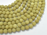 Matte Jade Beads, Olive Green, 8mm (8.4mm)-BeadBasic