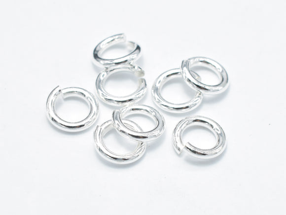 10pcs 925 Sterling Silver Open Jump Ring, 5.8mm, 1mm (18guage)-BeadBasic