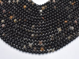 Black Tourmaline Beads, 6mm, Round-BeadBasic