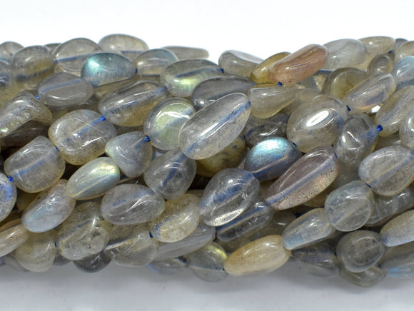 Labradorite, Approx 6x8mm Nugget Beads-BeadBasic