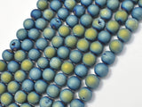 Druzy Agate Beads, Blue Geode Beads, Approx 8 mm(8.4mm) Round-BeadBasic