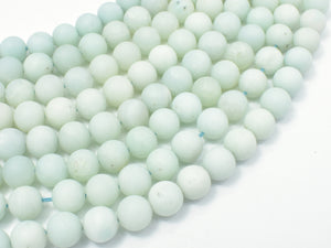Matte Amazonite Beads, Round, 8mm-BeadBasic